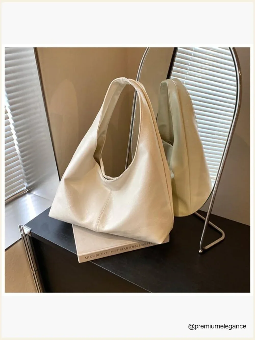 Large Slouchy Hobo Work Tote Bag Faux Leather Shoulder Bag